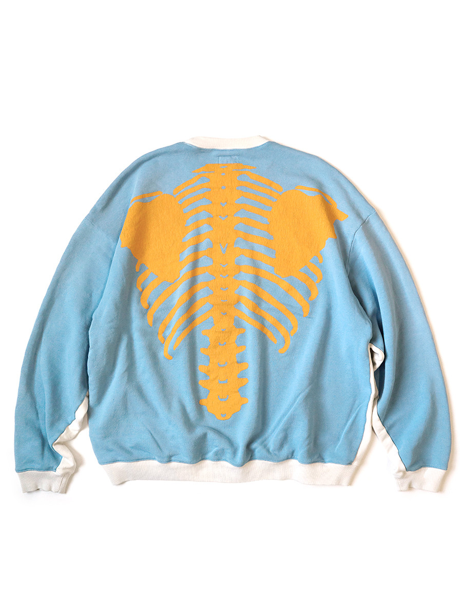 KAPITAL Sweat Shirt Fleece 2TONE BIG Sweatshirt (BONE pt)