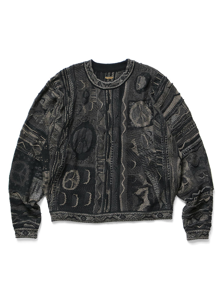 KAPITAL Knit Sweater 7G BORO GAUDY Crew Sweater