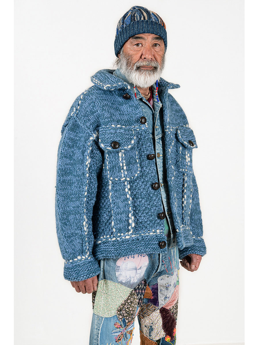 KAPITAL Knit Sweater Wool Hand Knit Kauchin G Jean