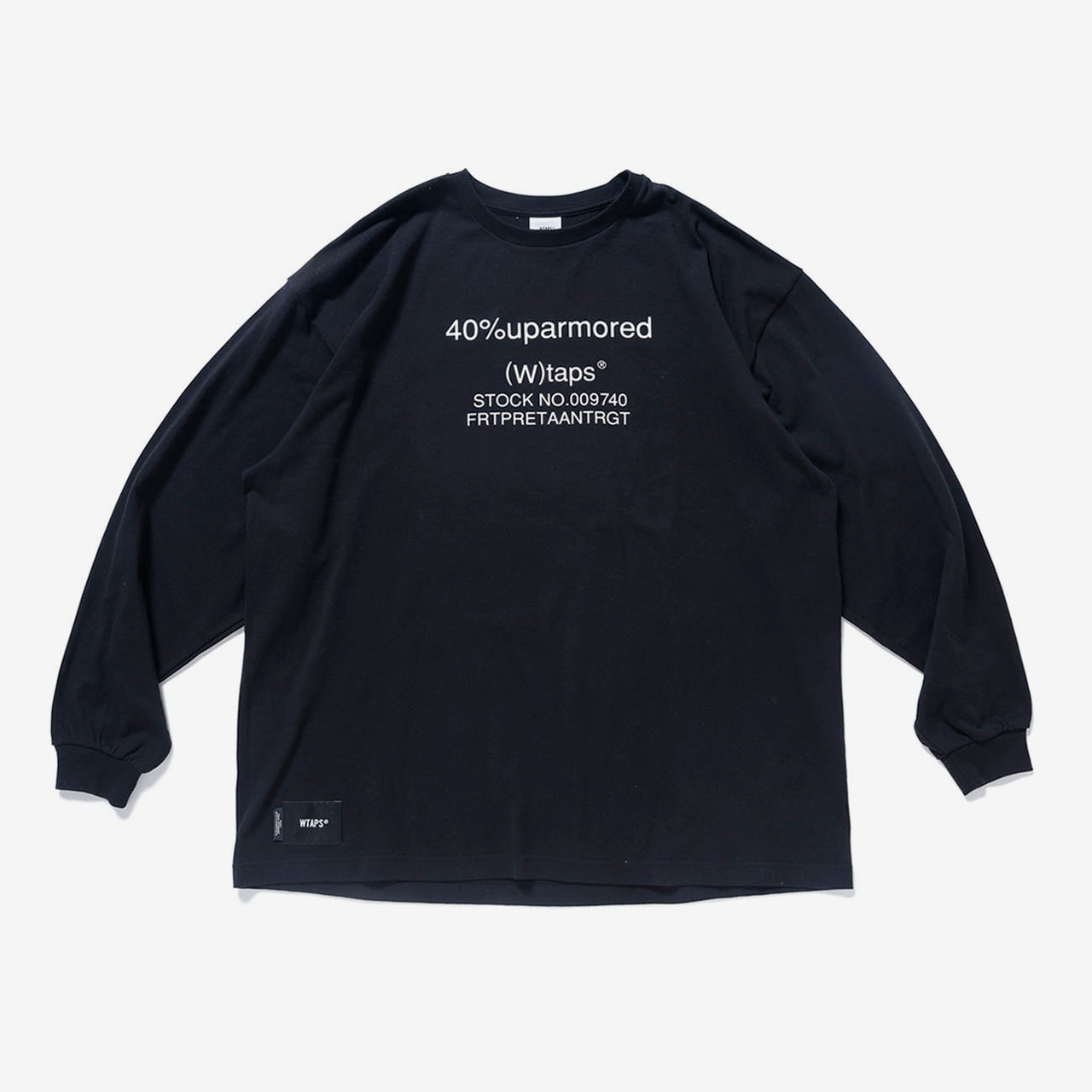 超歓迎新品黒 L WTAPS 40PCT UPARMORED L/S TEE ロンT 新品 Tシャツ/カットソー(七分/長袖)