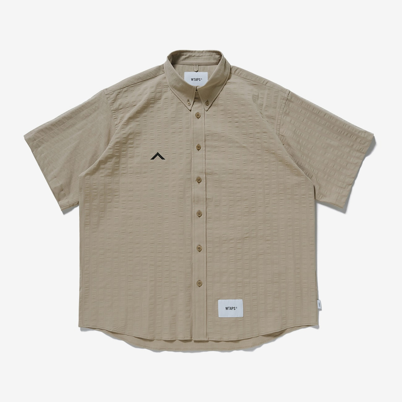 WTAPS◇BD SS COPO. SUCKER. COOLMAX /3/コットン/WHT/無地/221GWDT-SHM02-