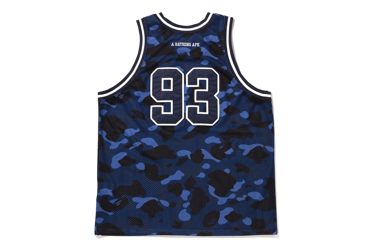BAPE CUT AND SEWN COLOR CAMO BASKETBALL TANK TOP