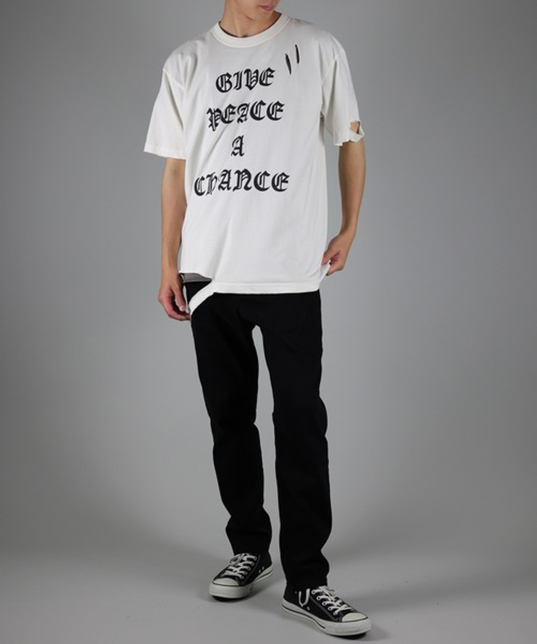 GIVE PEACE A CHANCE DAMAGE T-SHIRT S22NT004