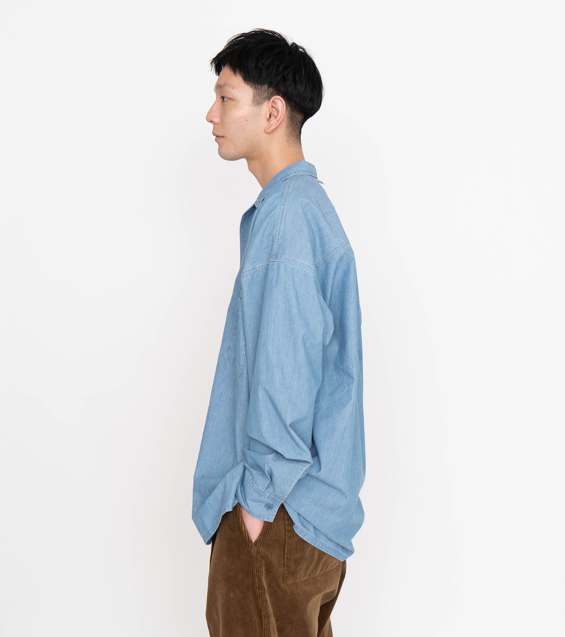 nanamica Open Collar Chambray Shirt SUGF296 6238