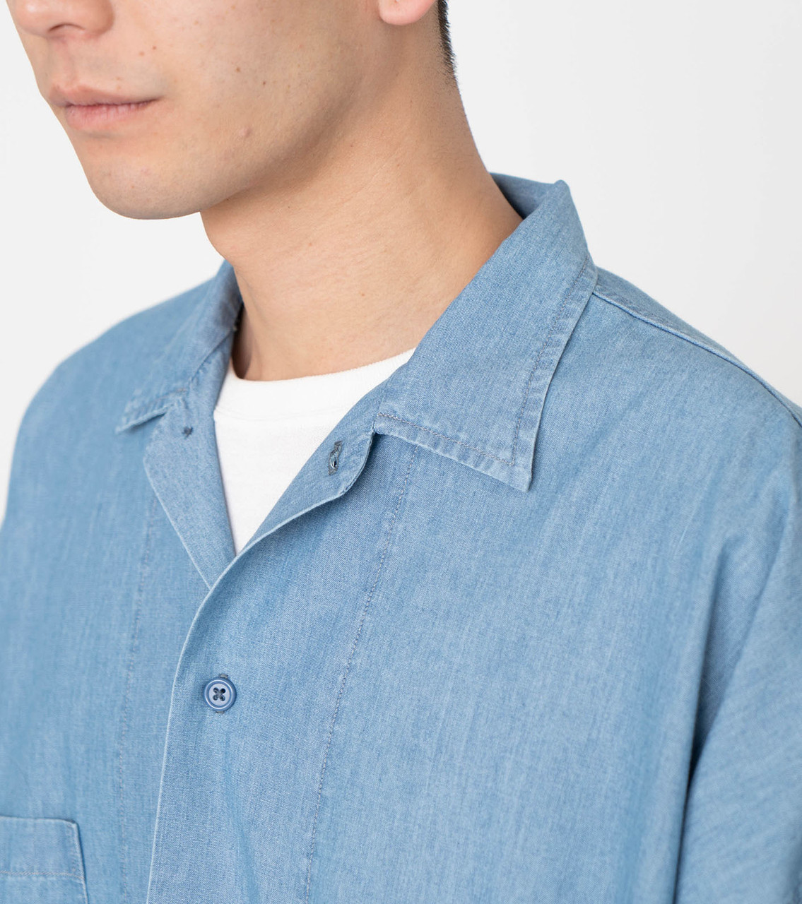 nanamica Open Collar Chambray Shirt SUGF296 6238