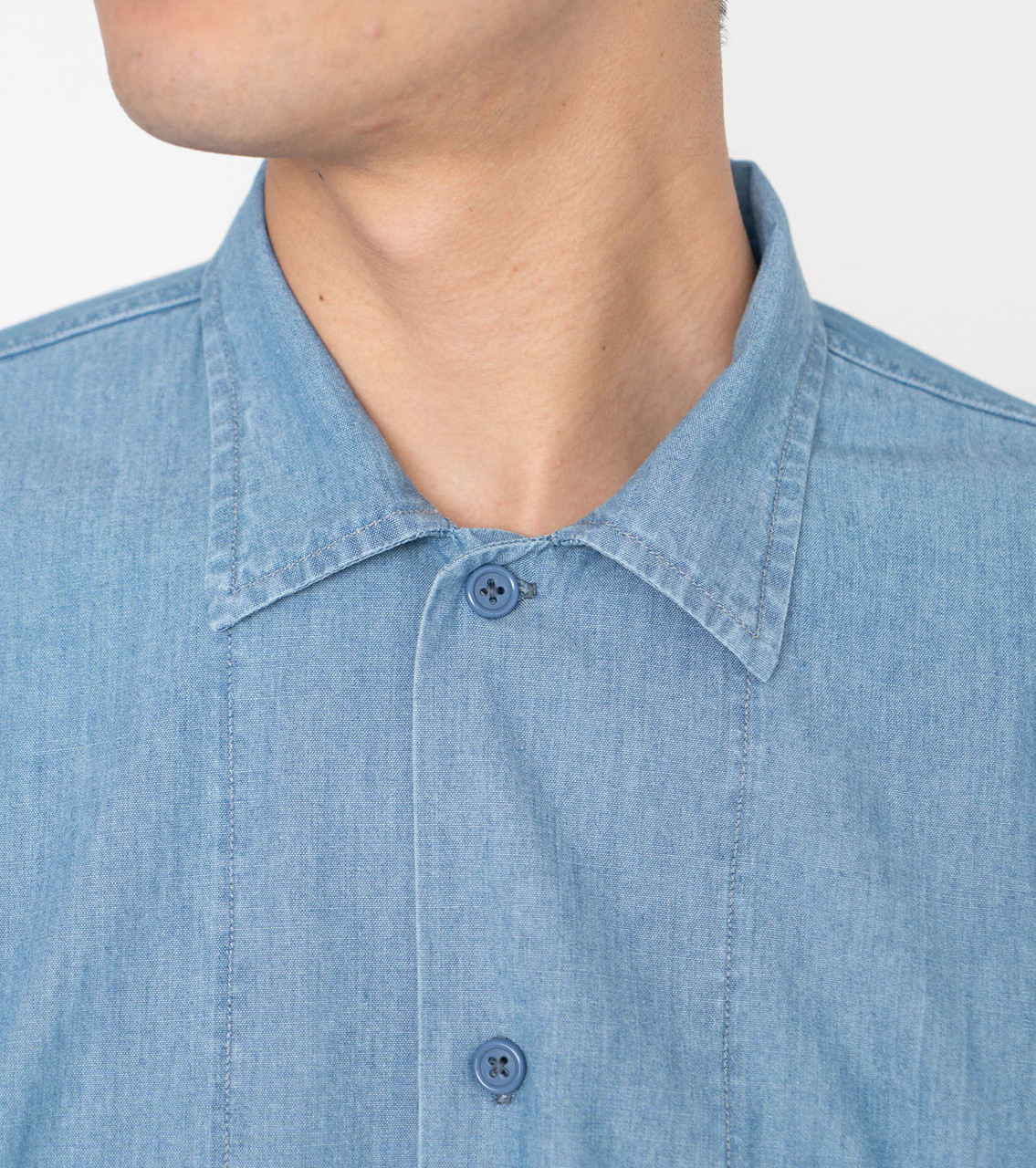 nanamica SHIRT Open Collar Chambray Shirt Online Shop to Worldwide