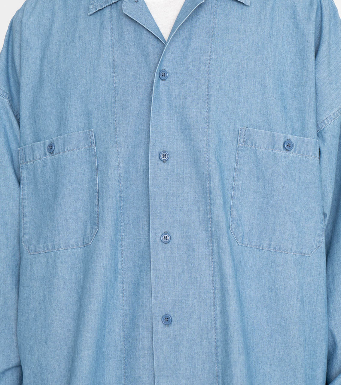 nanamica Open Collar Chambray Shirt SUGF296 6238