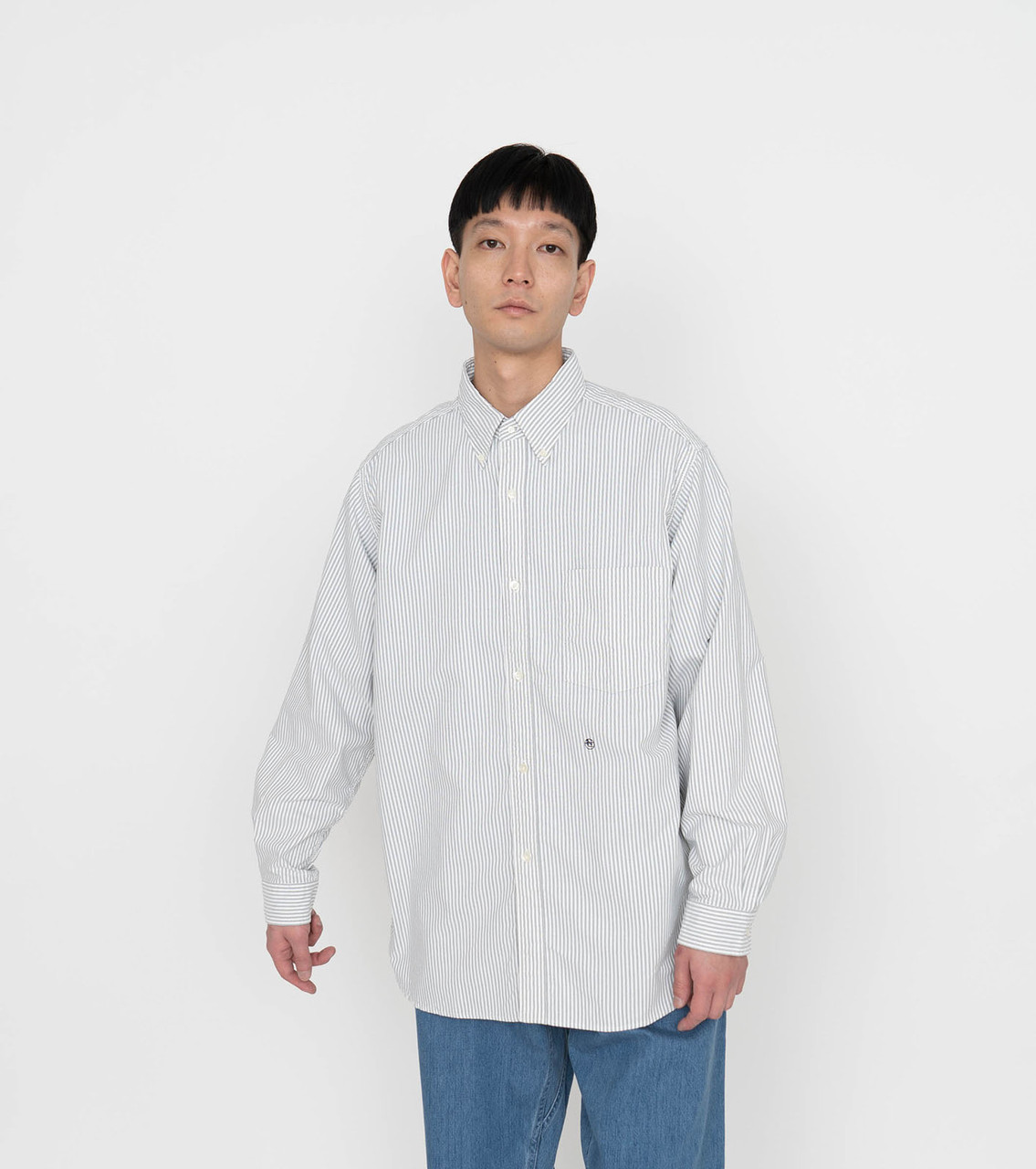 nanamica Button Down Stripe Wind Shirt SUGS109 6175