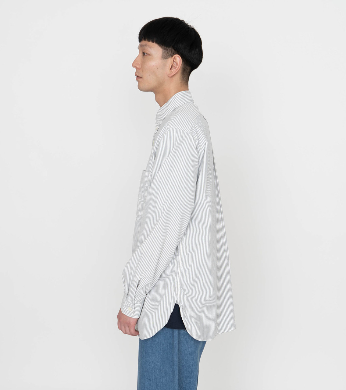 nanamica SHIRT Button Down Stripe Wind Shirt Online Shop to Worldwide