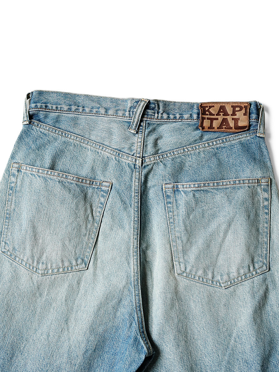 KAPITAL Short Pants 14Oz Denim 5P Shorts (Studs Remake)