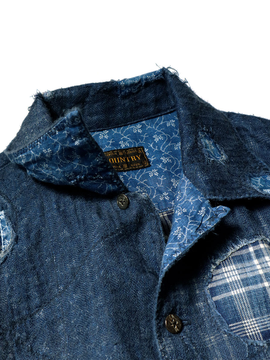 KAPITAL Shirt (Short Sleeve) IDG Patchwork BORO Hawaiian Shirt
