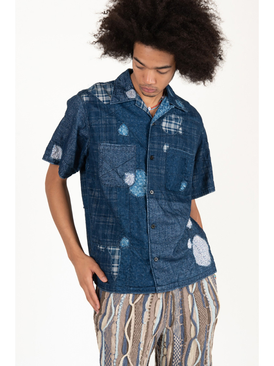 KAPITAL Shirt (Short Sleeve) IDG Patchwork BORO Hawaiian Shirt