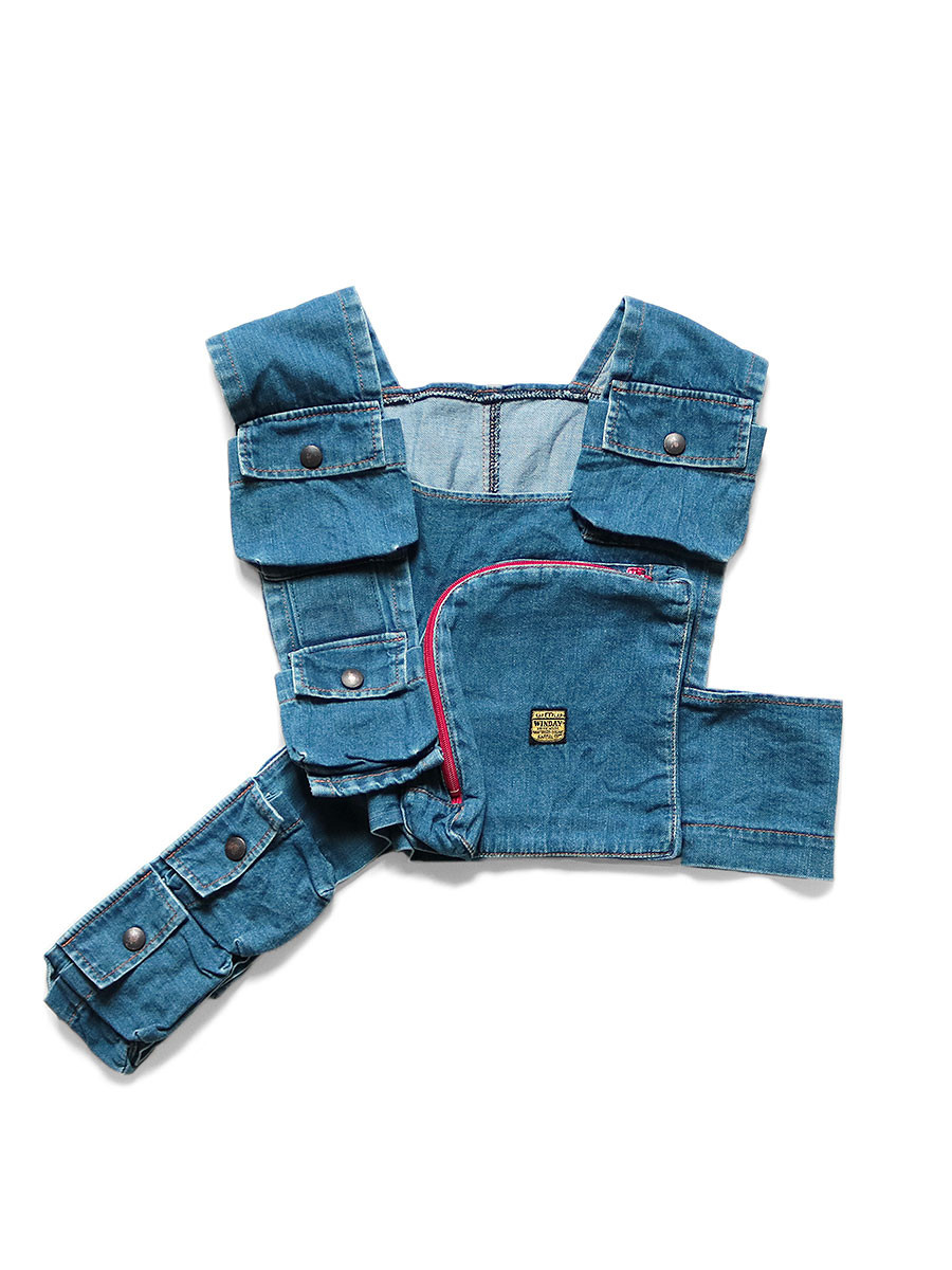 KAPITAL Vest 8Oz Denim Harness Vest KAPITAL Vest 8Oz Denim Harness Vest