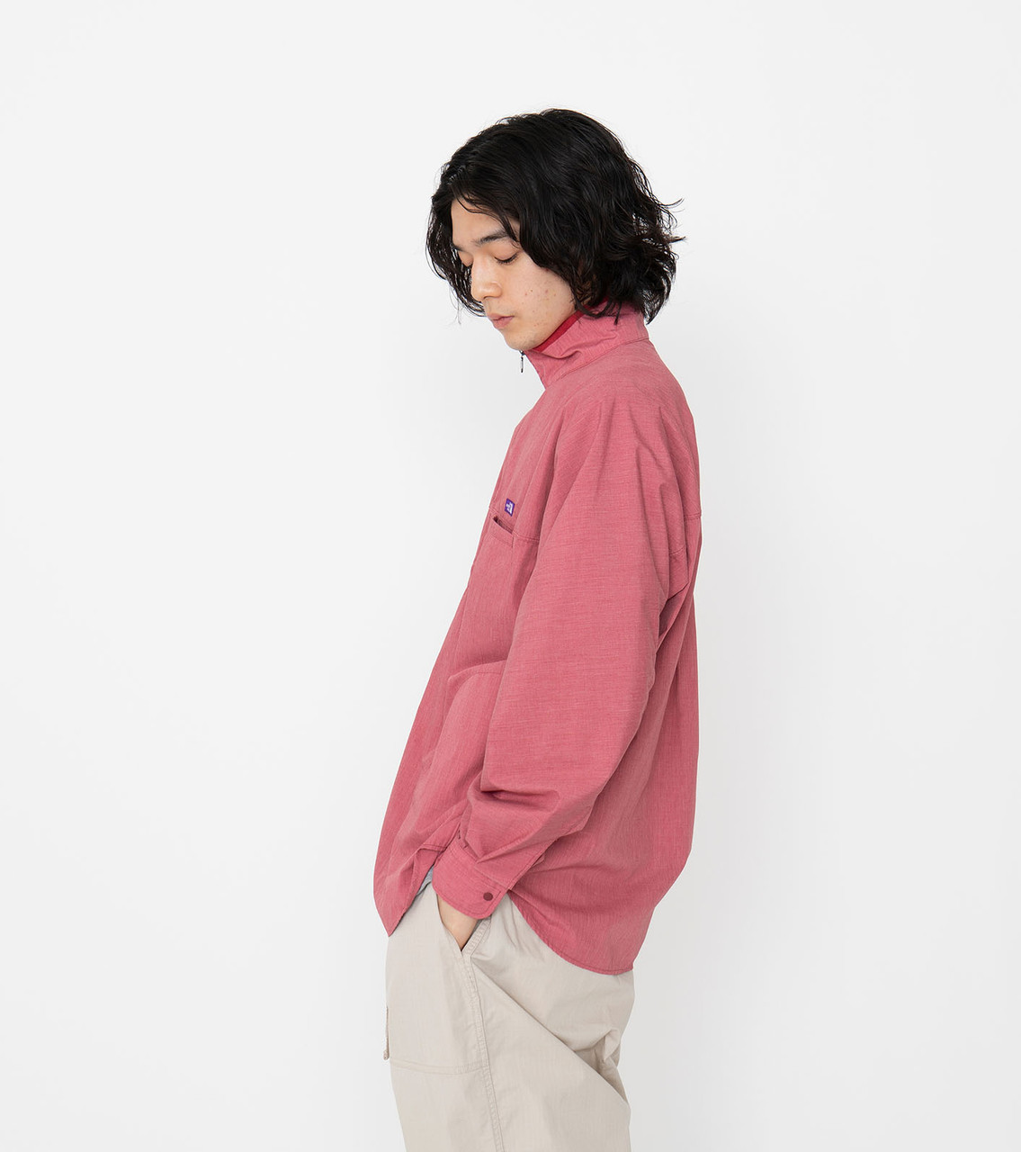 THE NORTH FACE PURPLE LABEL / Garment Dye Field Pullover/トップス/M/ポリエステル/RED/NT3250N THE NORTH FACE PURPLE LABEL JACKET Garment Dye Field Pullover