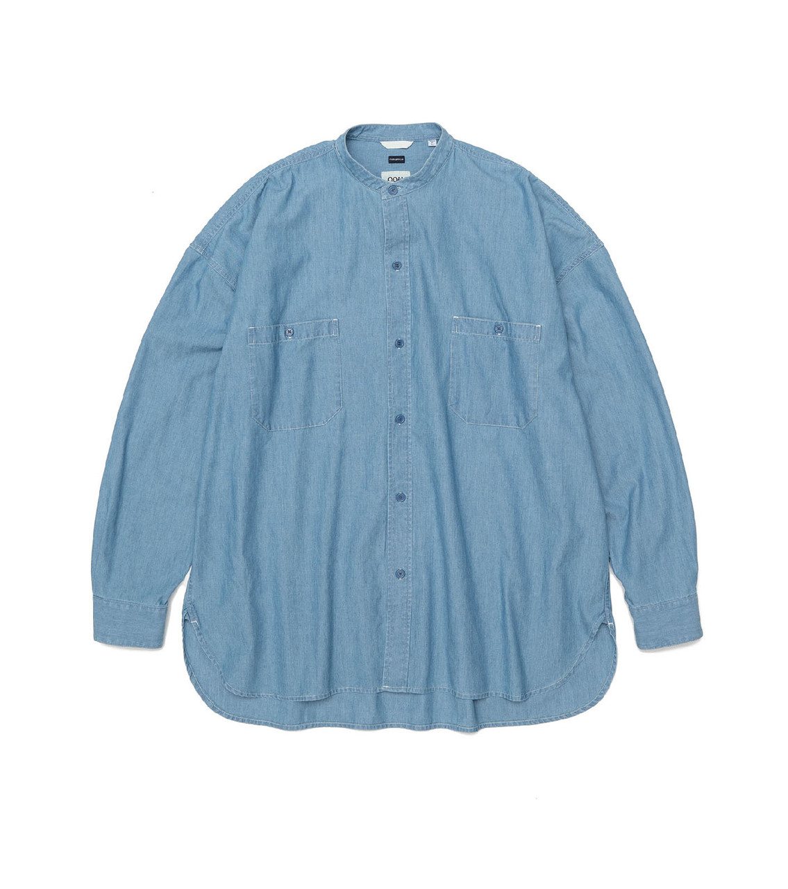 nanamica SHIRT Band Collar Chambray Shirt Online Shop to Worldwide