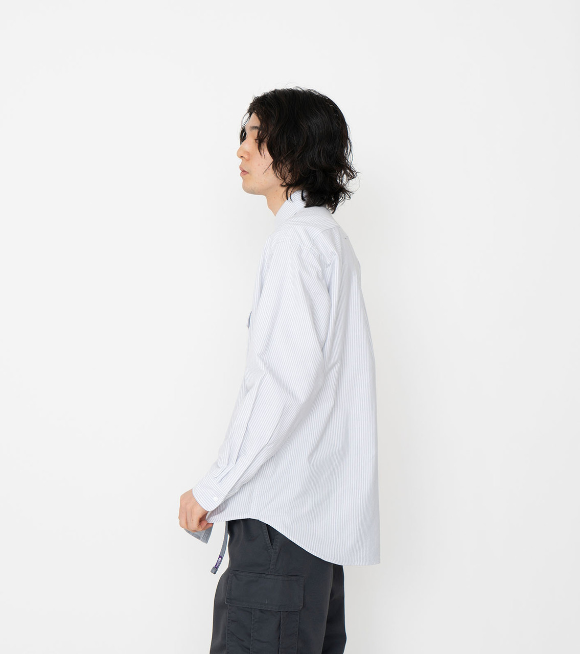 THE NORTH FACE PURPLE LABEL SHIRT Cotton Polyester Stripe OX
