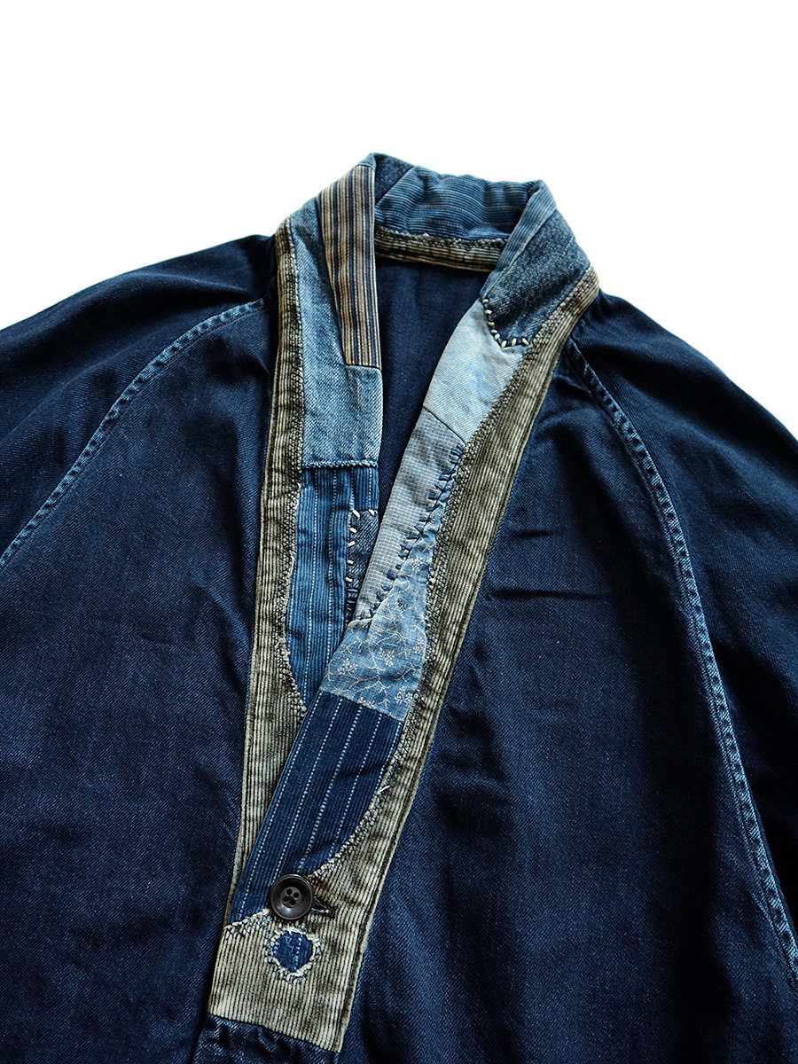 KAPITAL Shirt (Long Sleeve) 8Oz IDG Denim Tiger Juban Shirt
