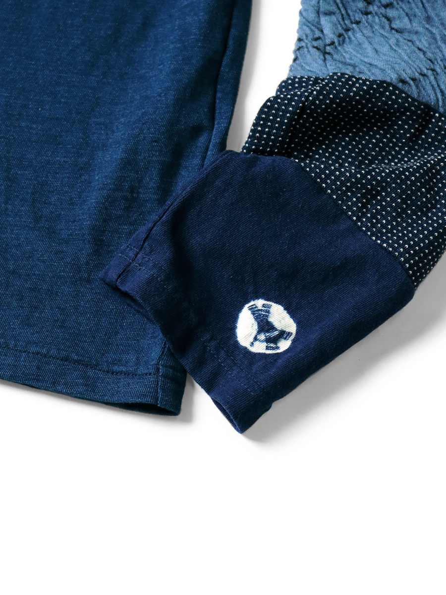 KAPITAL T-Shirt IDG Tenjiku Hippie Long T (Sashiko Patchwork)