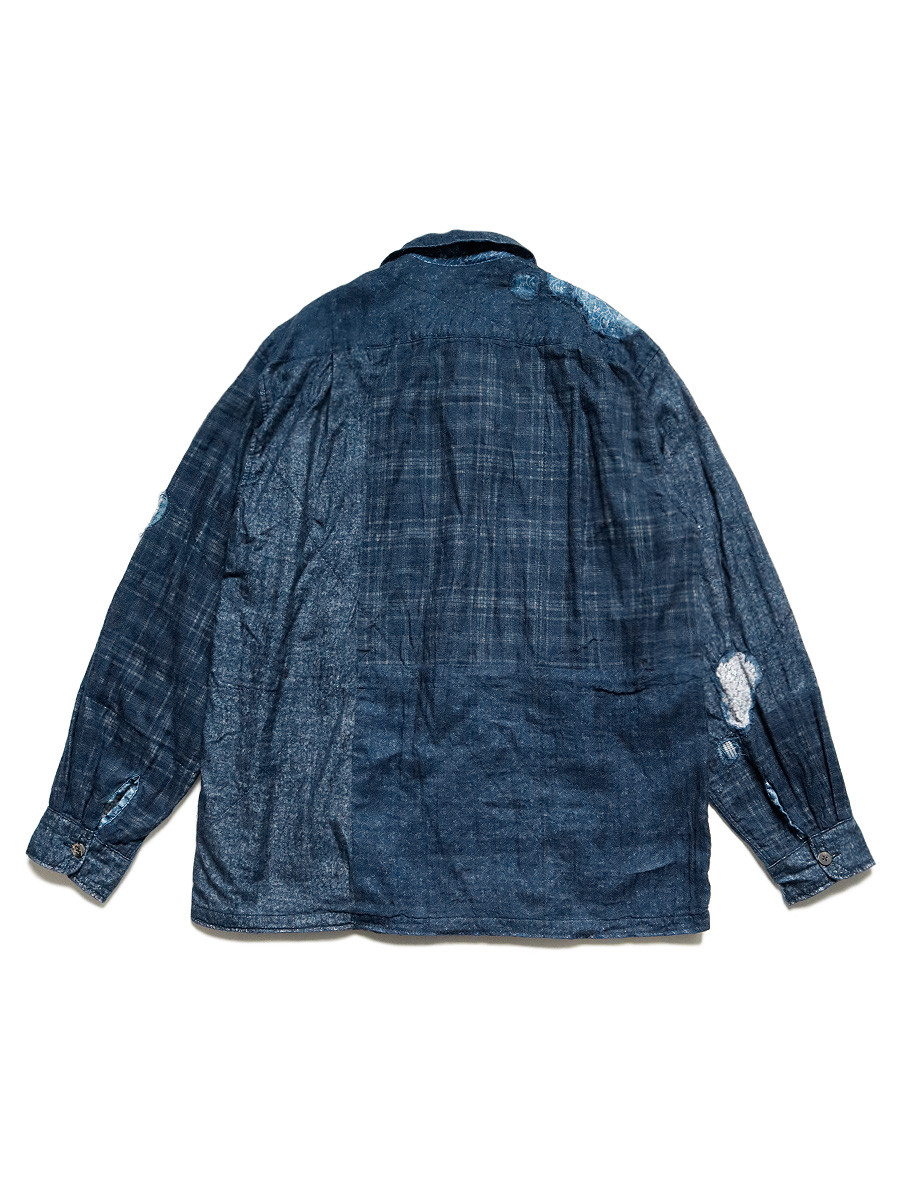 KAPITAL Shirt (Long Sleeve) IDG Patchwork NORA-DOT Board Shirt