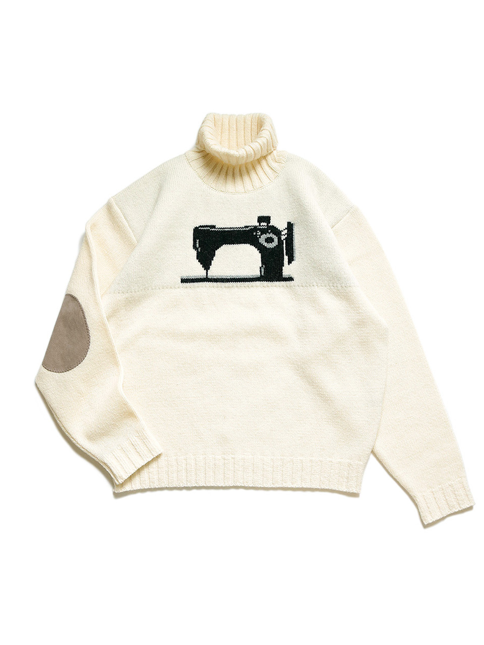 KAPITAL Knit Sweater 5G Wool High Neck Sweater (Kurogane Sewing