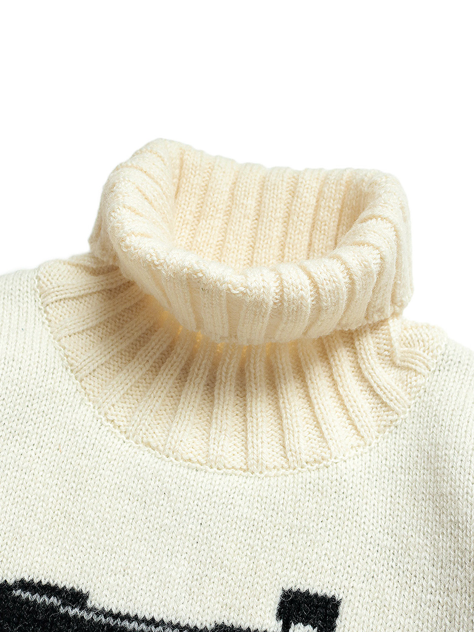 KAPITAL Knit Sweater 5G Wool High Neck Sweater (Kurogane Sewing