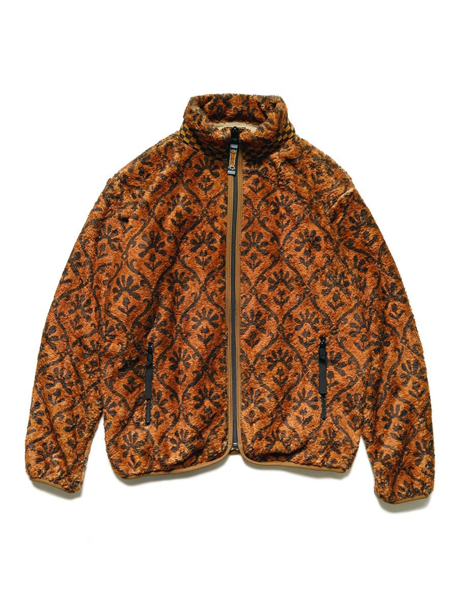トップス KAPITAL Yosemite Arabesque Fleece Size 1 KAPITAL YOSEMITE arabesque fleece zip up blouson brand new brown