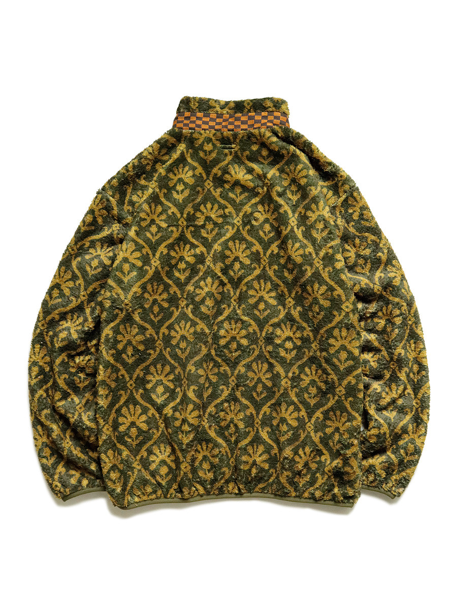 トップス KAPITAL Yosemite Arabesque Fleece Size 1 KAPITAL YOSEMITE arabesque fleece zip up blouson brand new brown