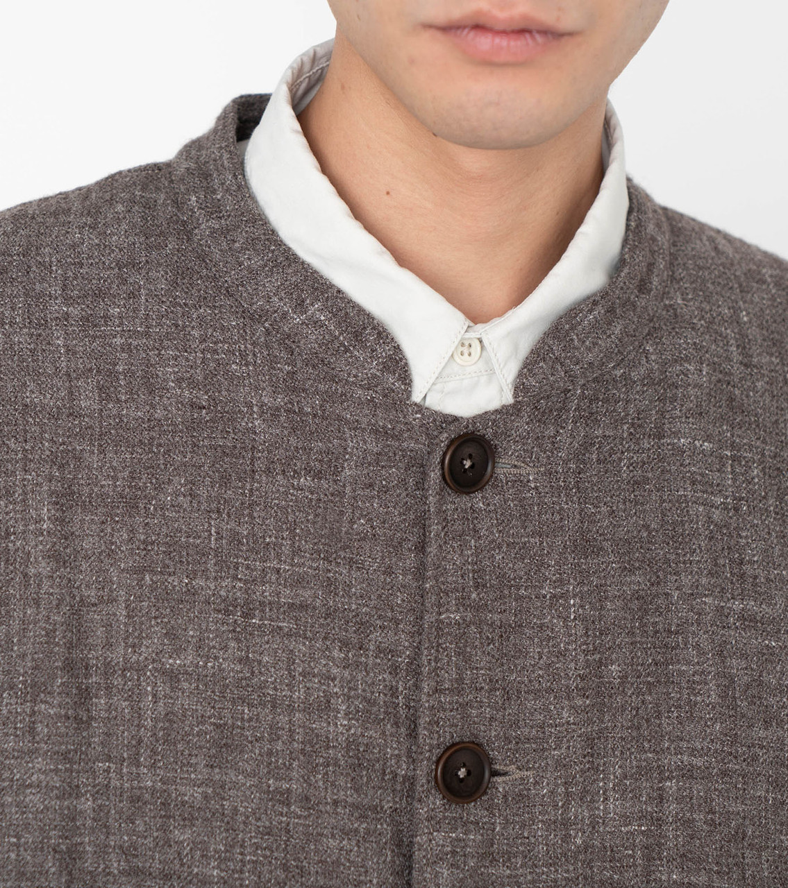 nanamica Wool Linen Band collar Jacket SUAF262 6249