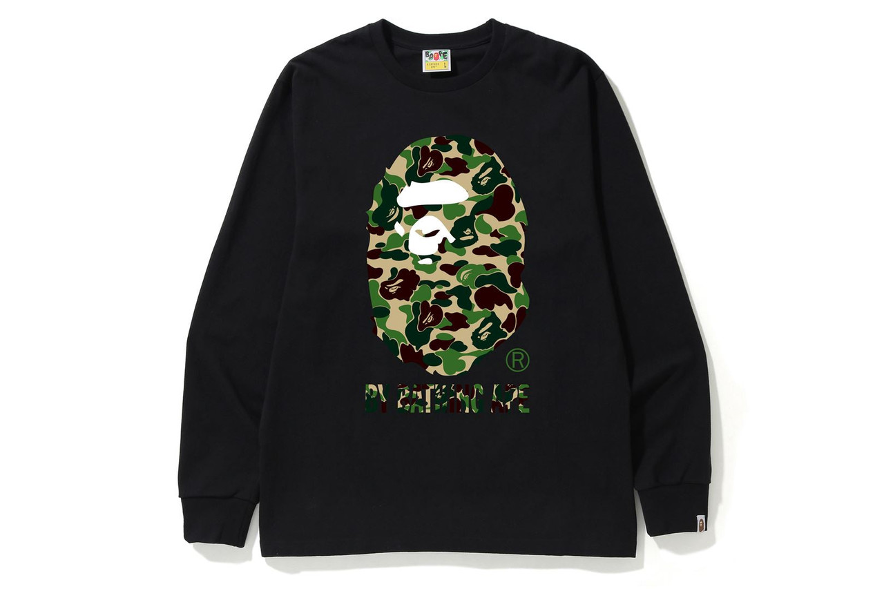 BAPE CUT AND SEWN ABC CAMO BY BATHING APE L/S TEE