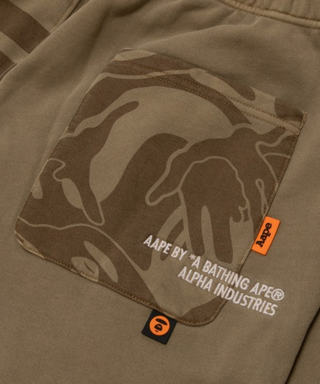 AAPE MEN X ALPHA INDUSTRIES WASHED SWEAT PANTS