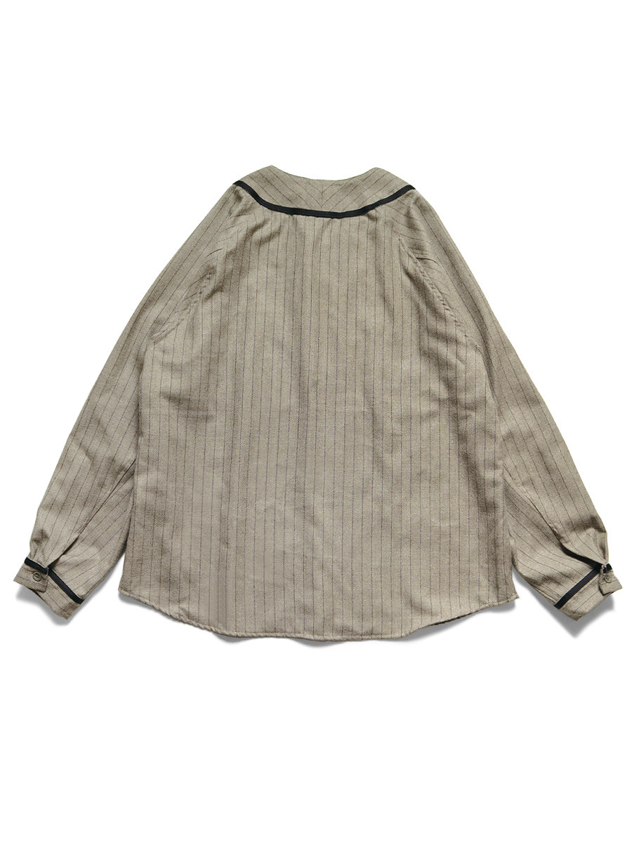 KAPITAL Shirt (Long Sleeve) Wool Stripe GREAT WOMEN Baseball Long