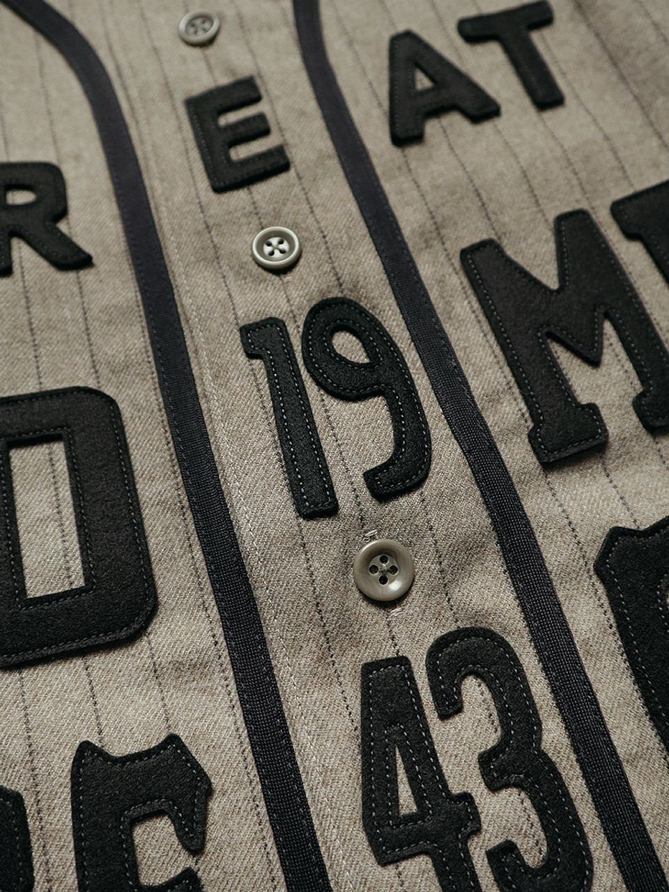 KAPITAL Shirt (Long Sleeve) Wool Stripe GREAT WOMEN Baseball