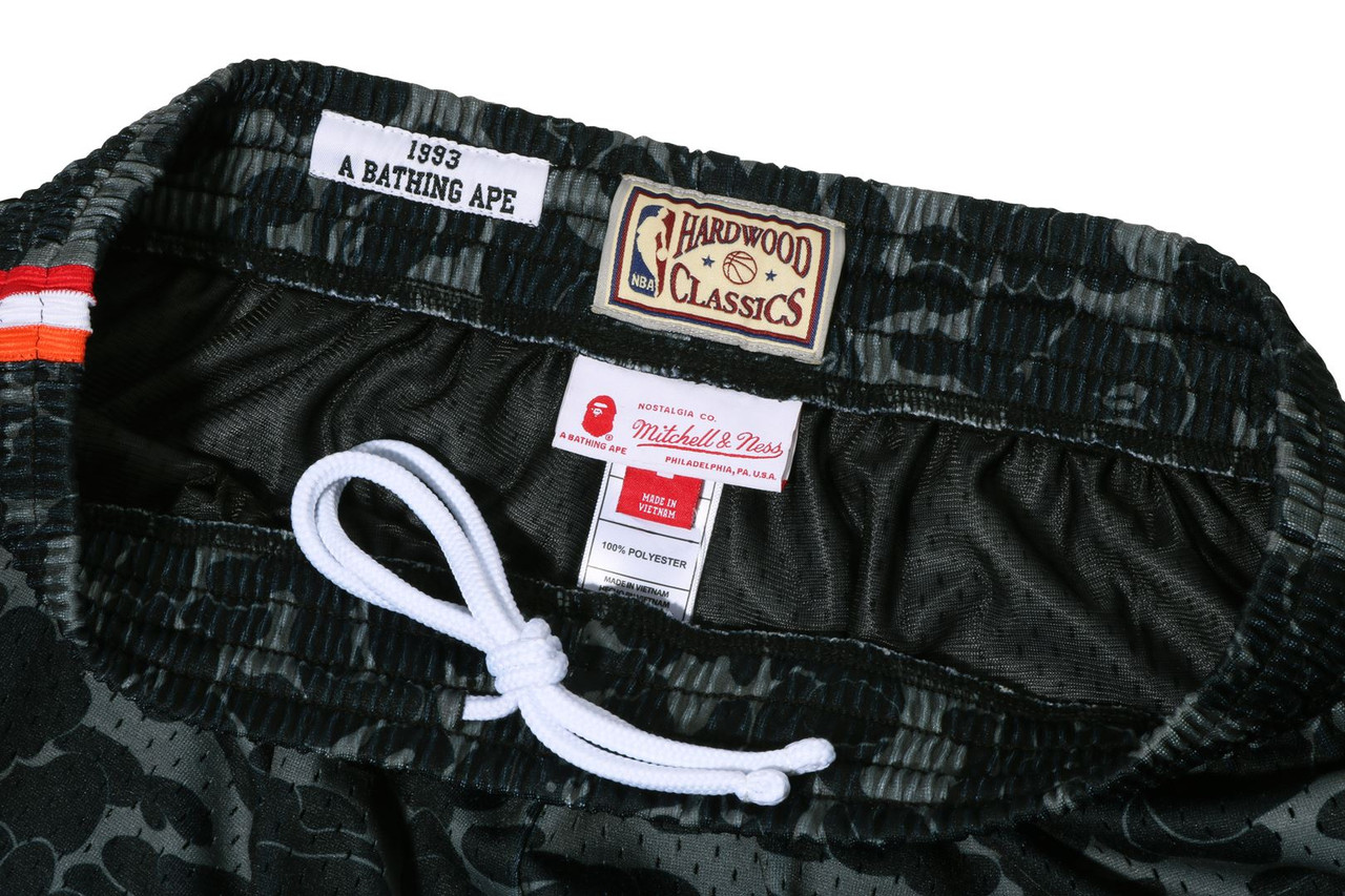 Bape x Mitchell & Ness Miami Heat Shorts Black