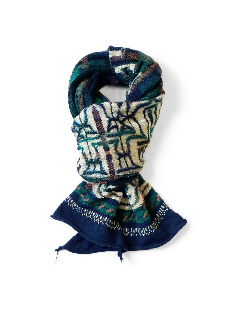 KAPITAL Scarves Filted Wool Tartan Ainu HAPPY Muffler