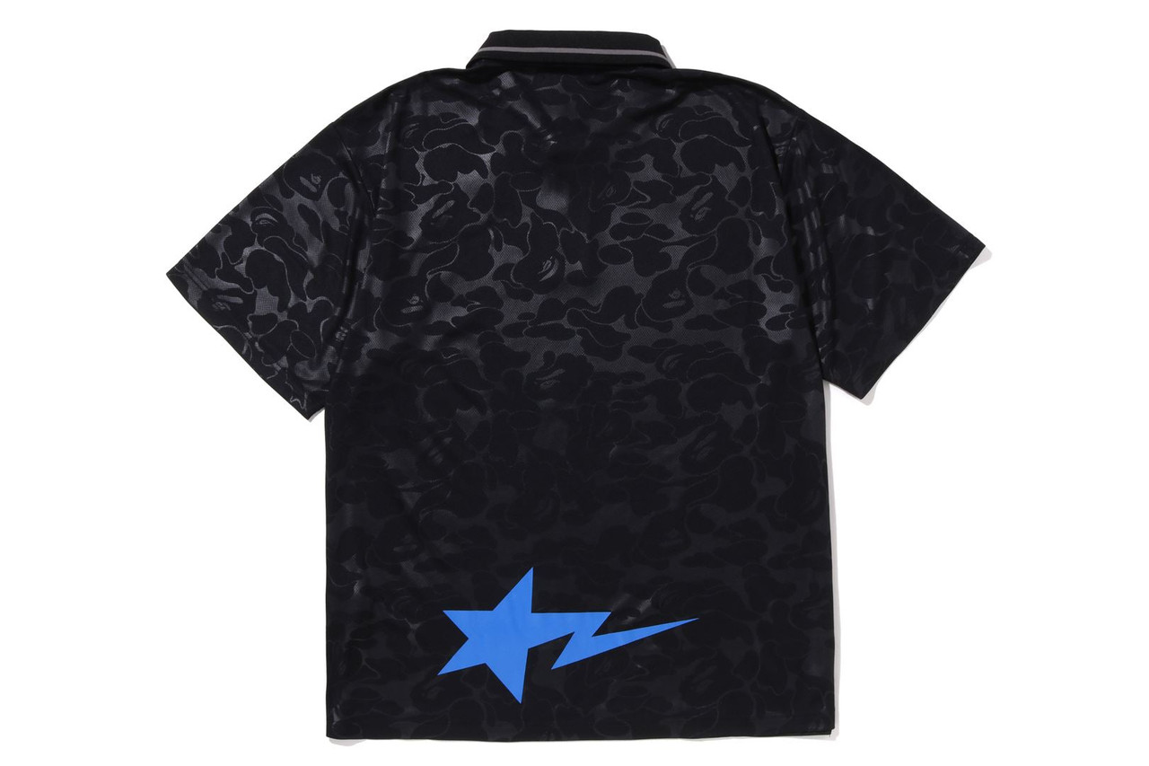 BAPE CUT AND SEWN SOCCER GAME RELAXED FIT POLO