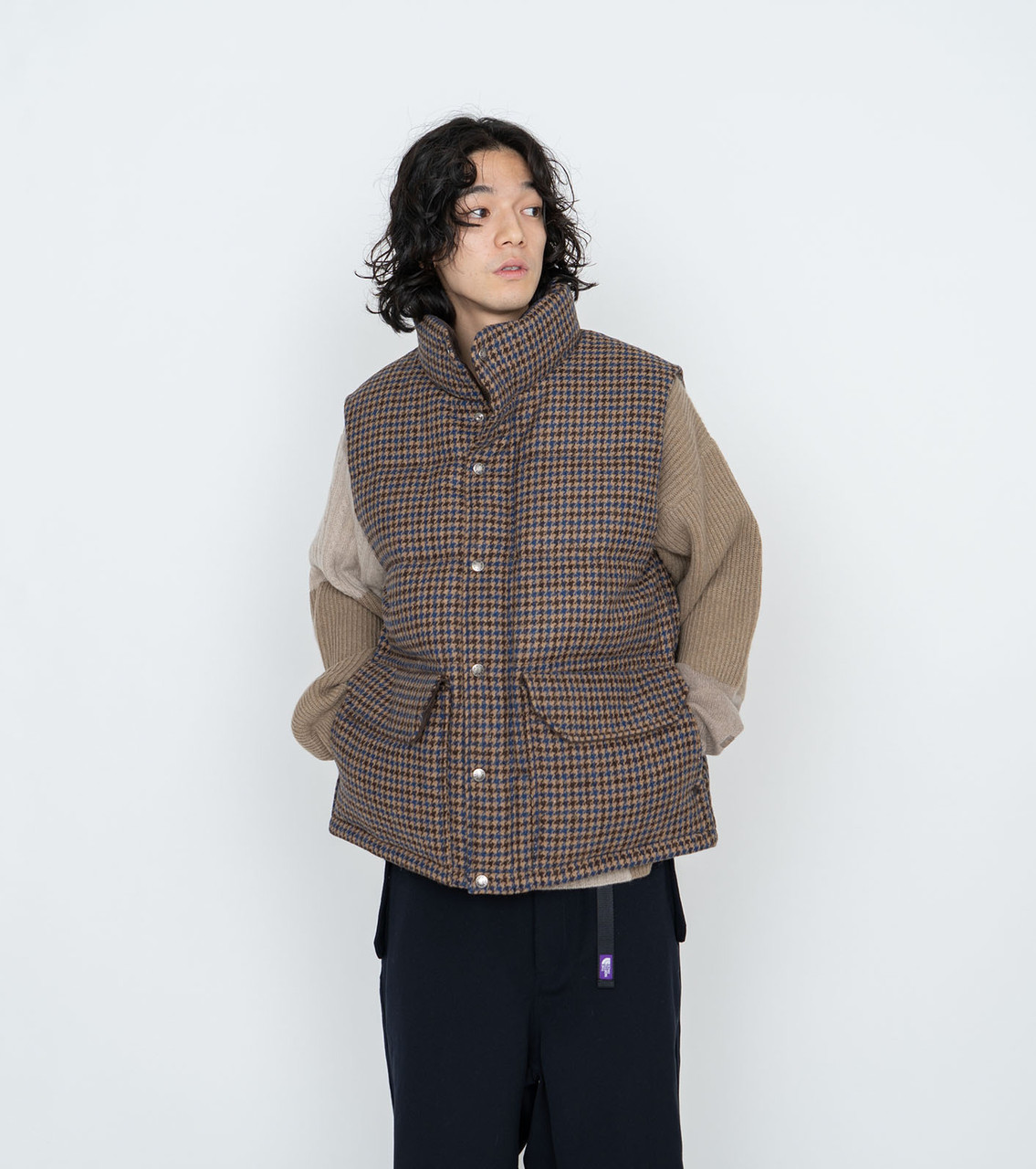 Harris Tweedのダウンベスト-