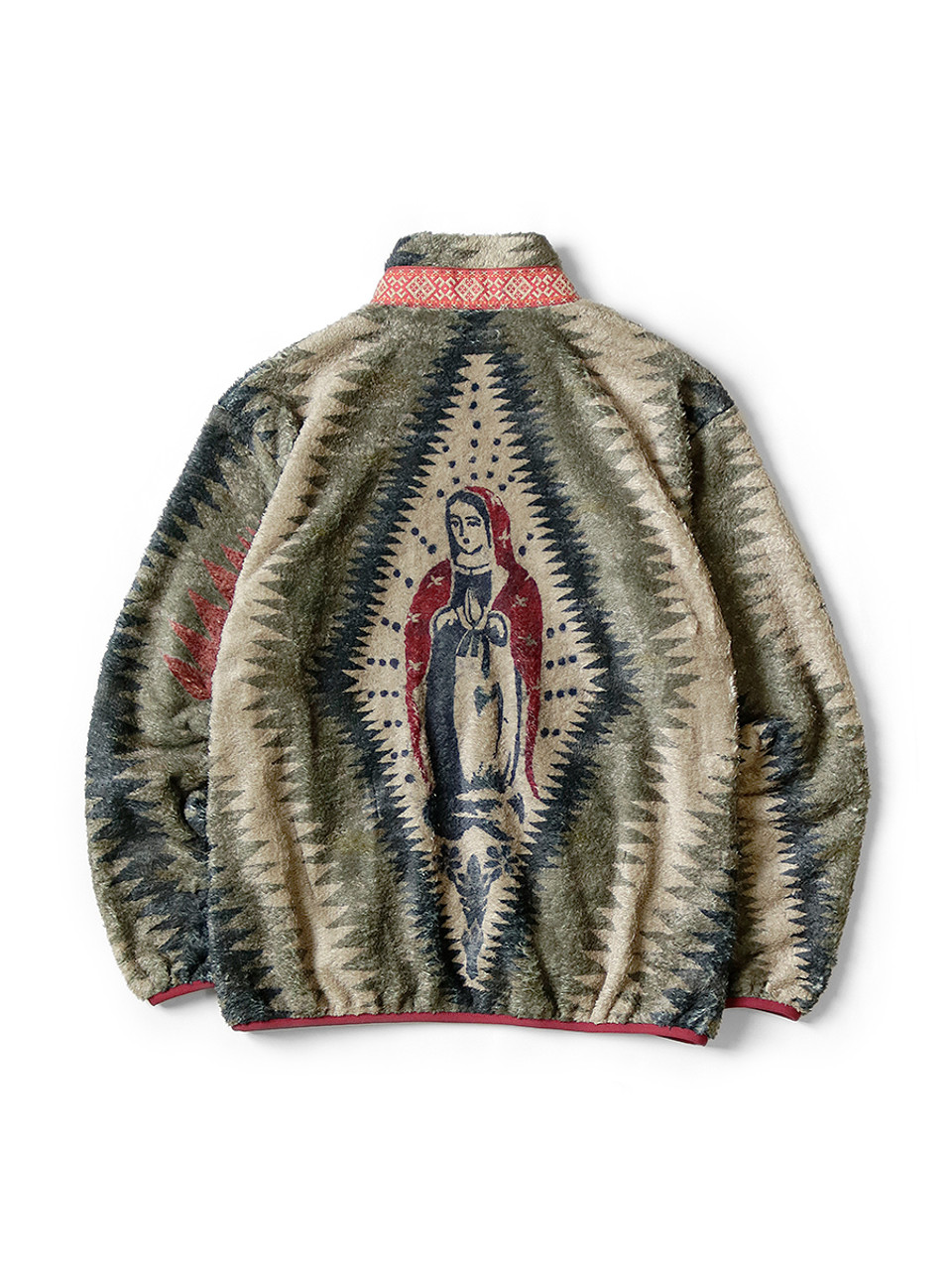 KAPITAL Sweat Shirt Thunder Mother Pattern Fleece ZIP Blouson