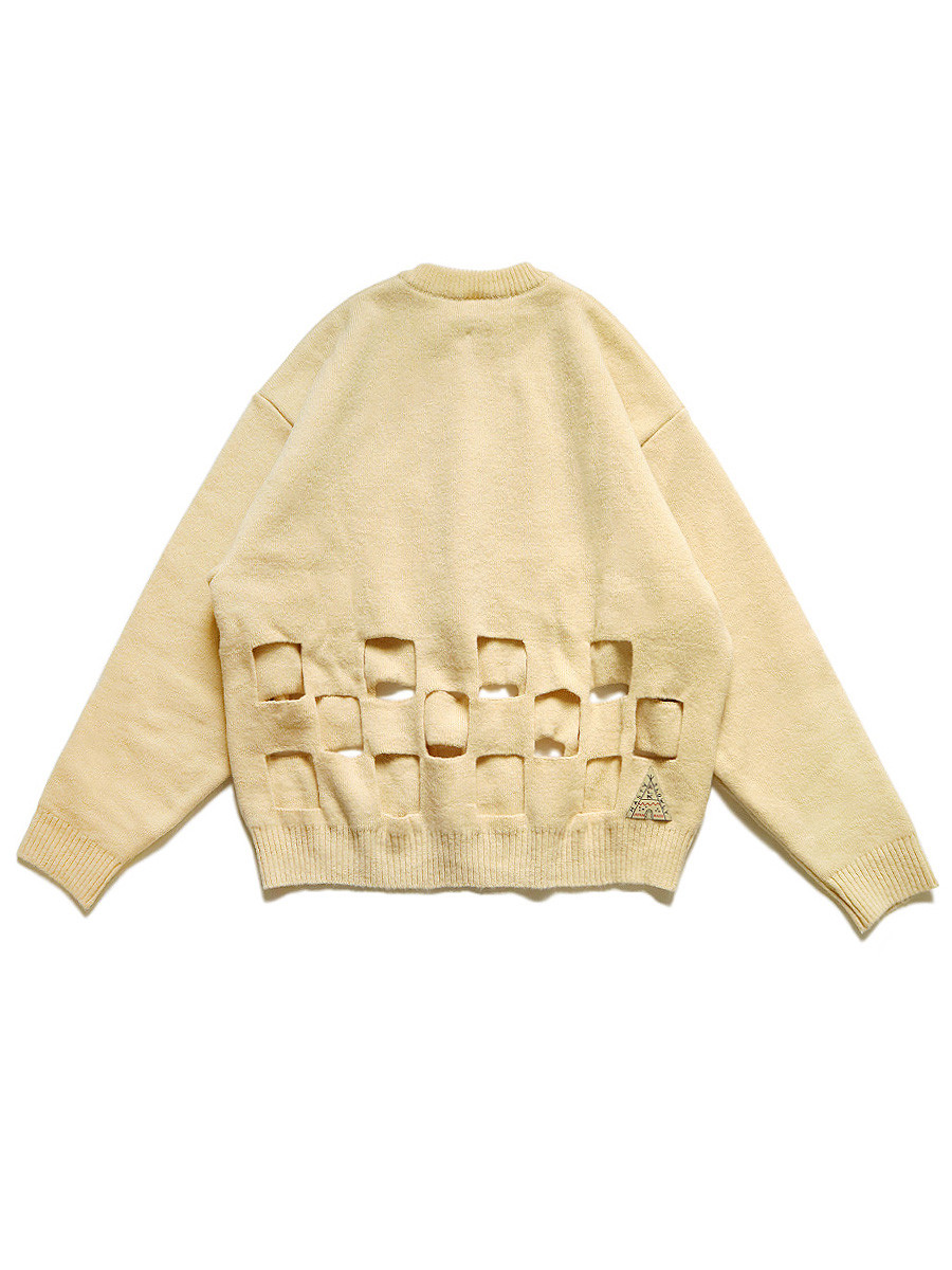 KAPITAL Knit Sweater 7G Wool Windpen BIG Crew Sweater