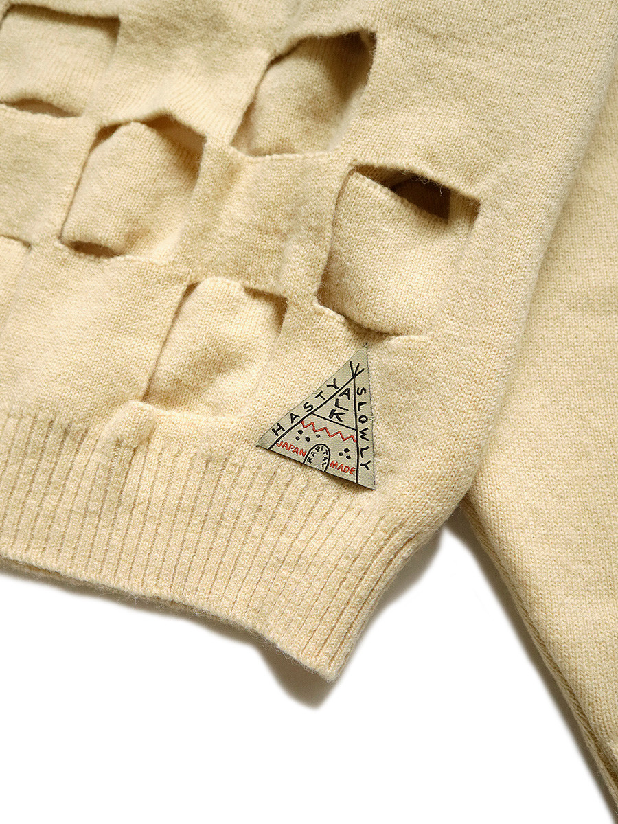 KAPITAL Knit Sweater 7G Wool Windpen BIG Crew Sweater