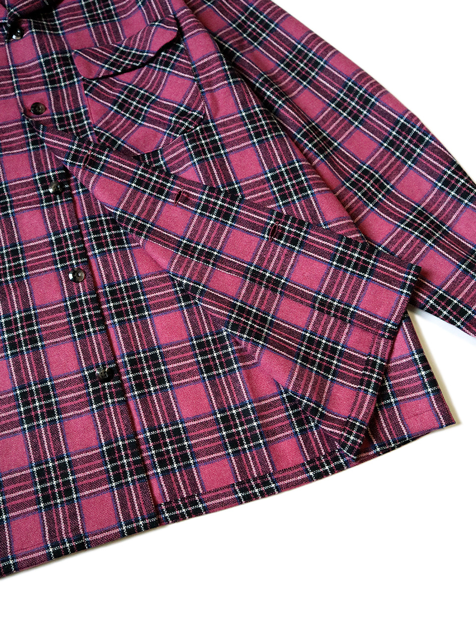 シャツ IONSEOUL (UNISEX) Winter Vintage Wool Checkered Shirt 4JH067 Rick Owens Virgin Wool Shirt RU02D6729.WLDP-36P BLUE PLAID