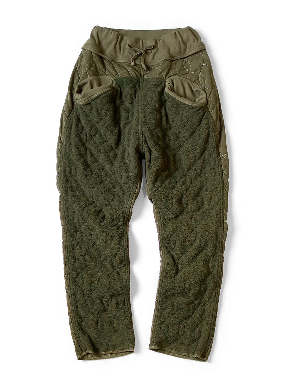 Fleece x Waffle Quilted Sarouel Nouvelle Pants EK-1262