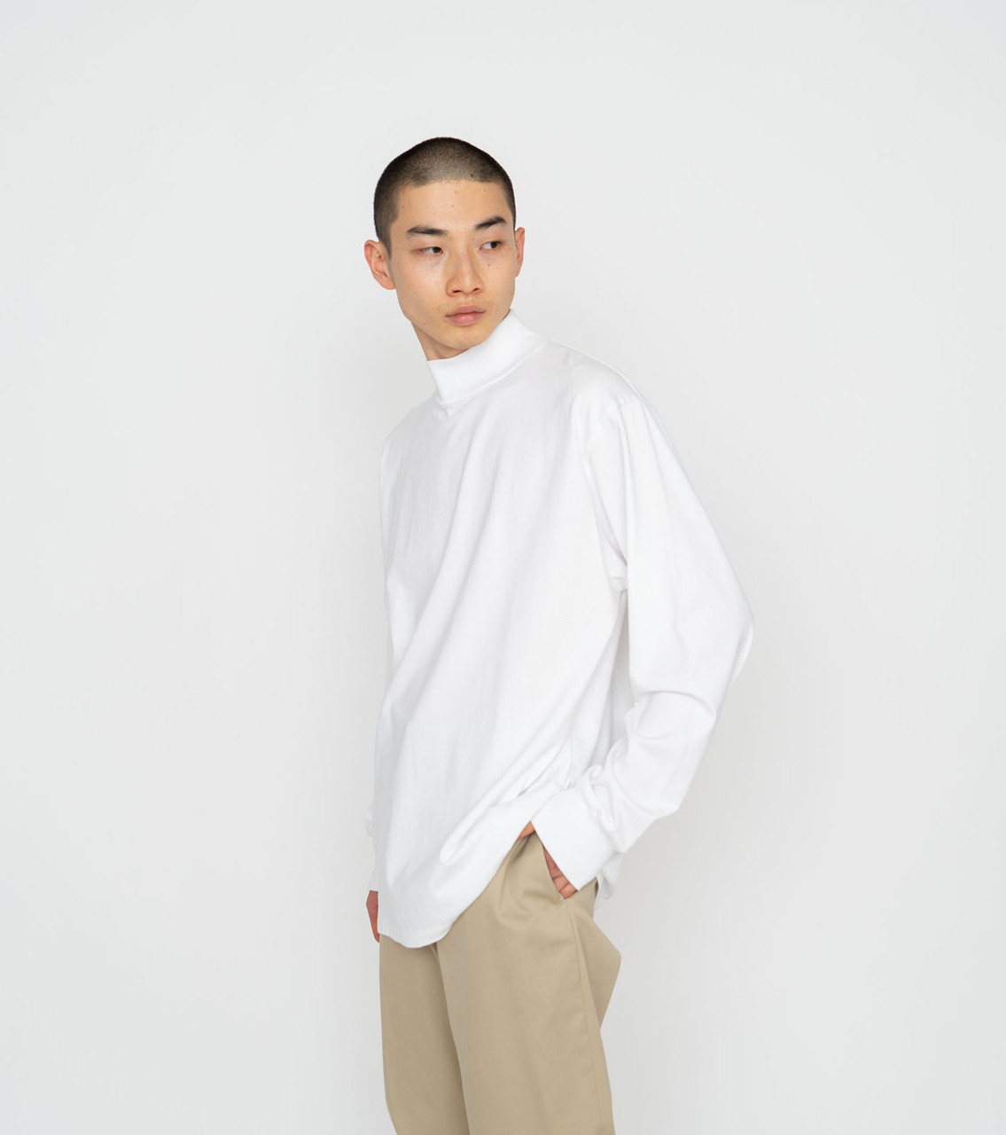 nanamica L/S Mock Neck Tee SUHS309 6495