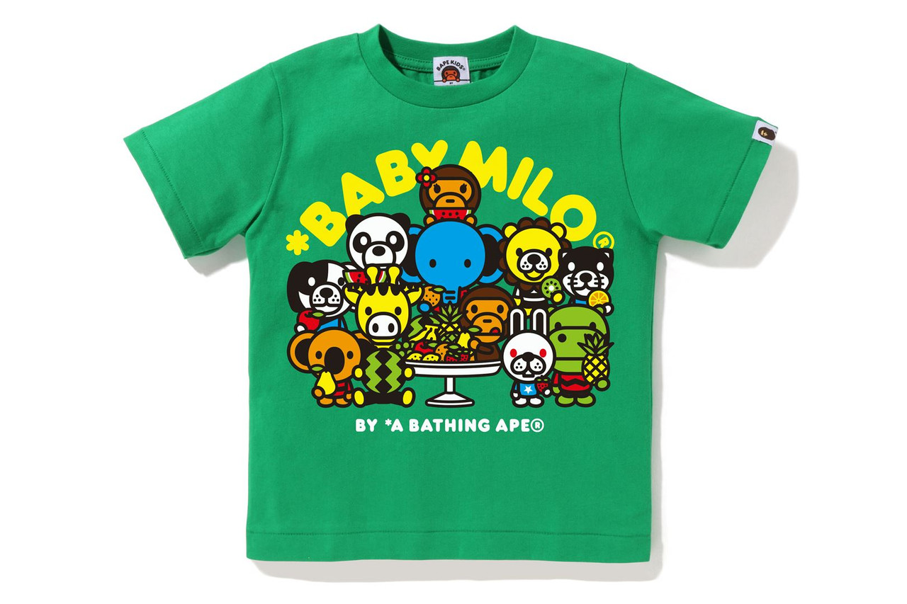 BAPE KIDS Tシャツとフルーツ柄タンクトップセット90cm正規品 BABY MILO MIXED FRUIT BIG APE HEAD TEE KIDS – eu.bape.com