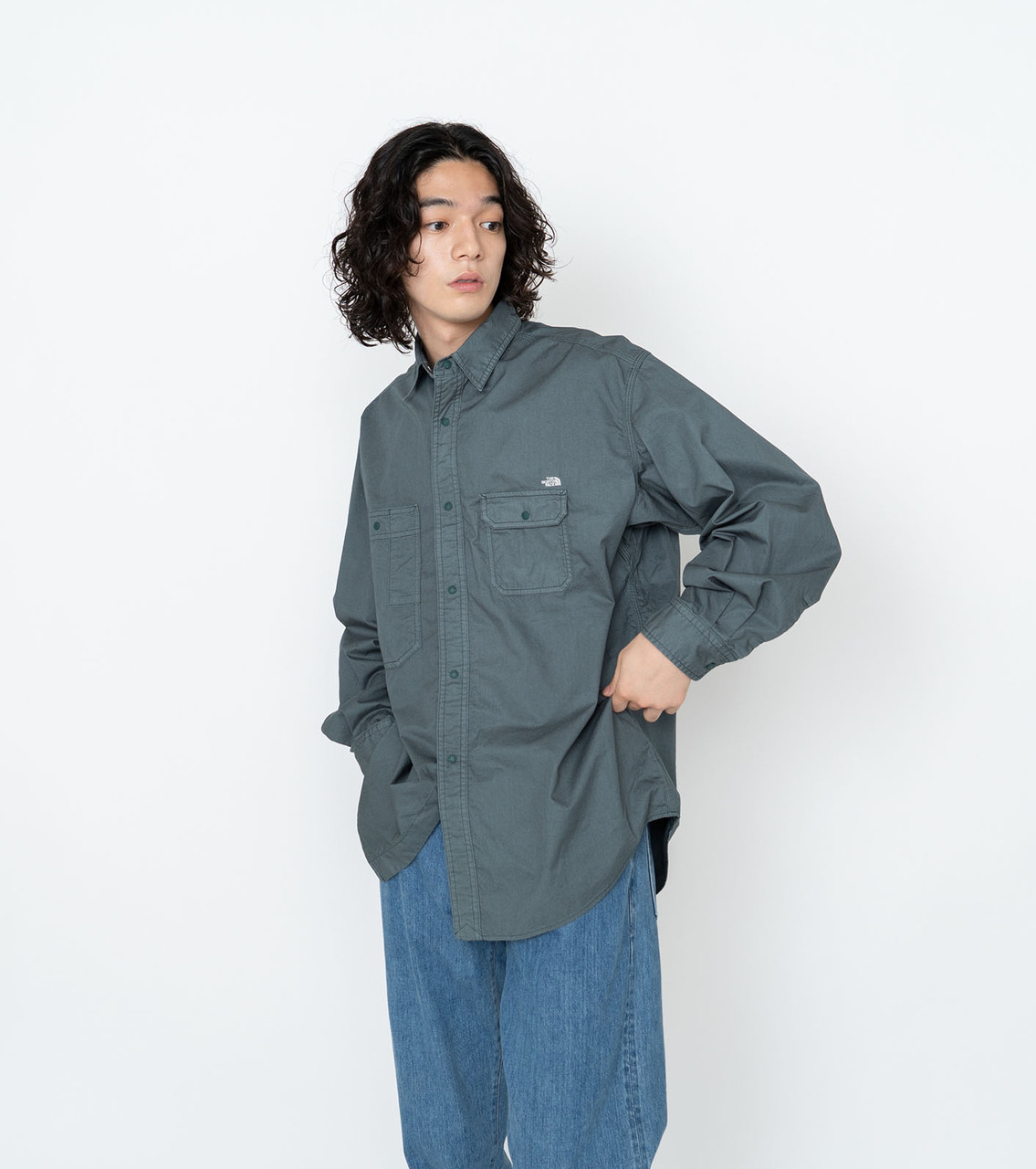 THE NORTH FACE PURPLE LABEL SWEAT Lightweight Twill Big Work Shirt