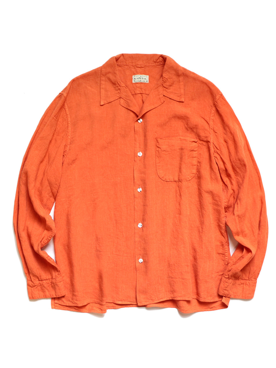 KAPITAL Shirt Soft Linen Open Collar Shirt