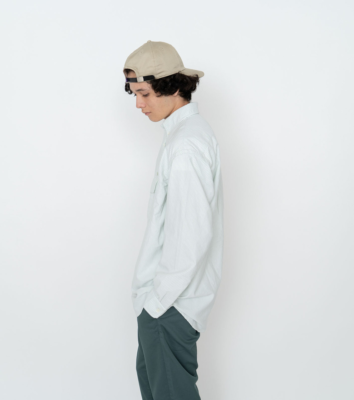 THE NORTH FACE PURPLE LABEL SHIRT Cotton Polyester Stripe OX