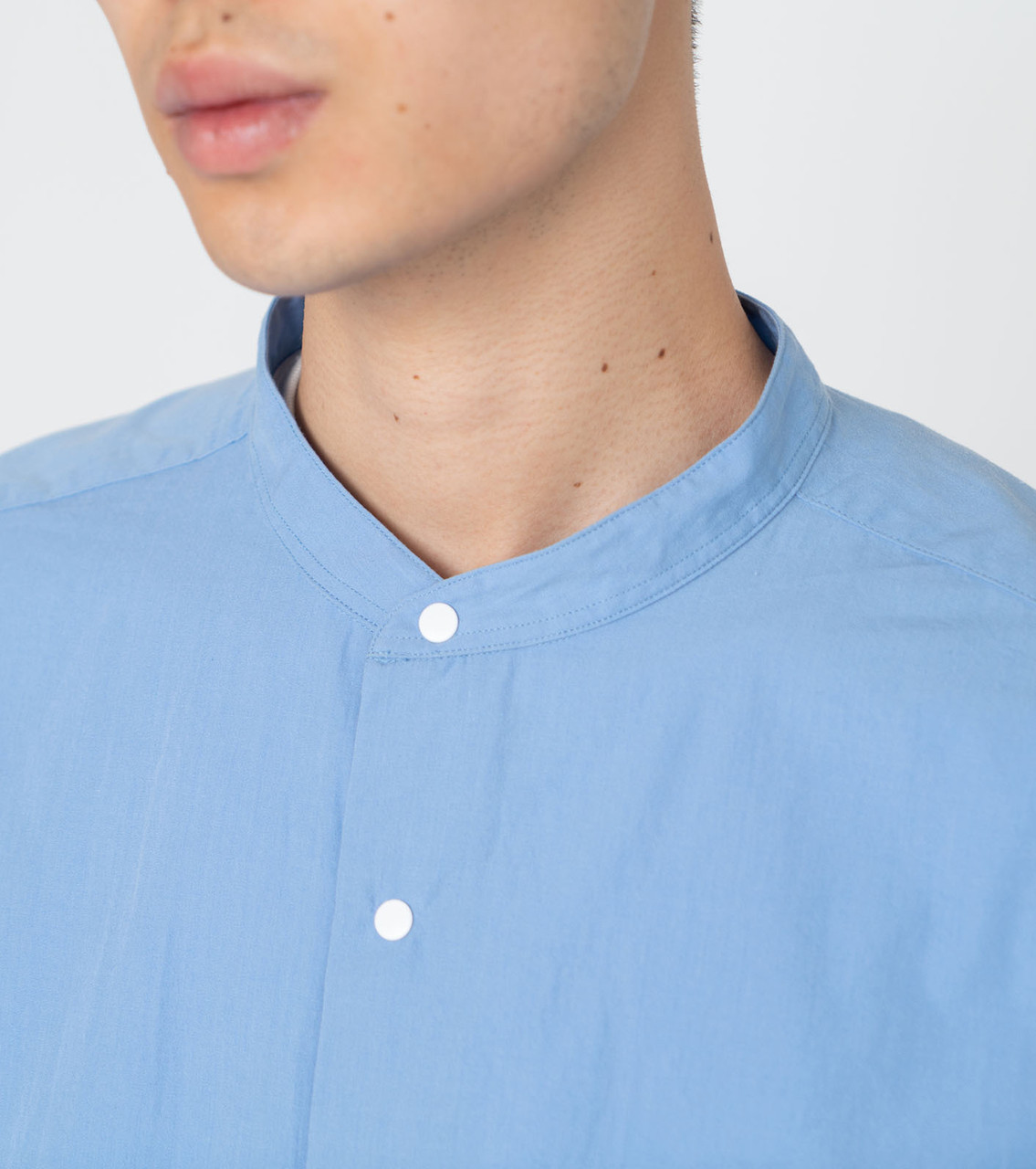 nanamica SHIRT Band Collar Wind Shirt Online Shop to Worldwide