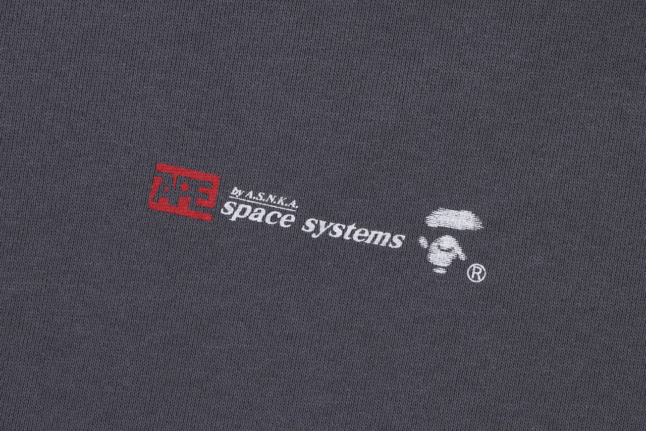 BAPE Relaxed Fit Space System Crewneck Charcoal