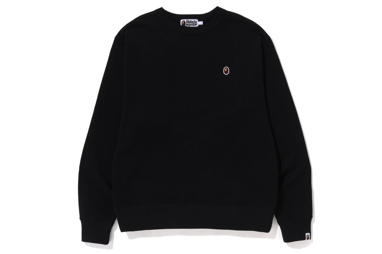 BAPE CUT AND SEWN APE HEAD ONE POINT RELAXED FIT CREWNECK