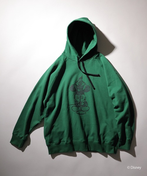 NUMBER (N)INE Tops MICKEY MOUSE/DRAWING OS PULLOVER HOODIE